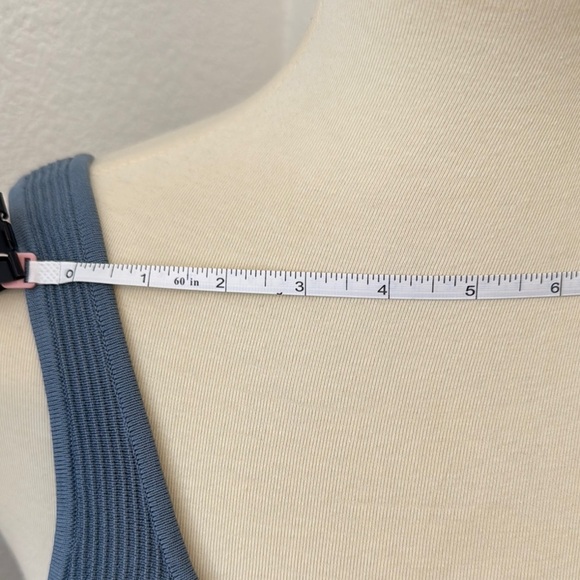 NWT Aritzia Blue Ribbed Sleeveless Crop Tank Top - Picture 4 of 10